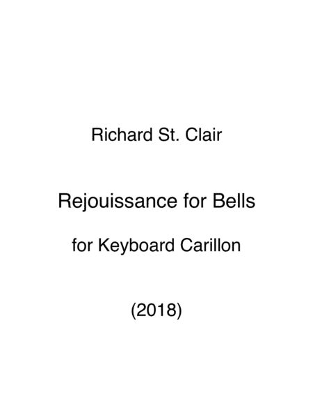 Rejouissance for Bells - for Keyboard (Console) Carillon
