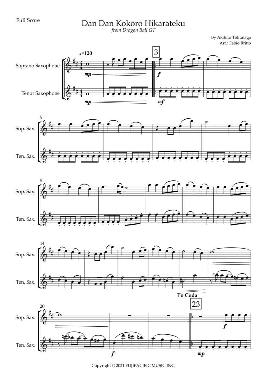 Dragon Ball Gt (arr. Fabio Britto)