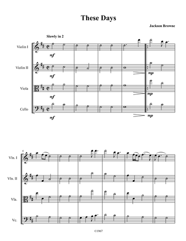 These Days (arr. Tom Strauch)