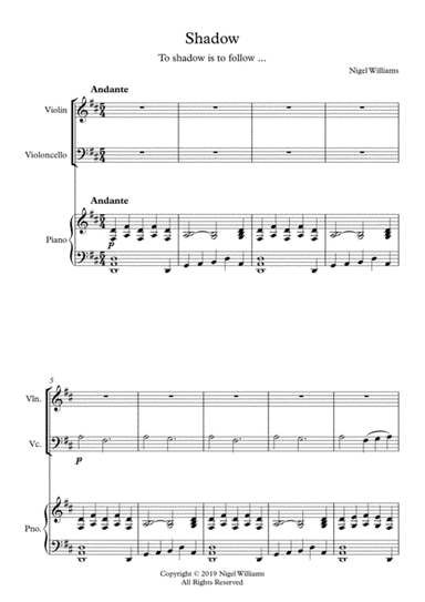 Shadow, for Piano Trio