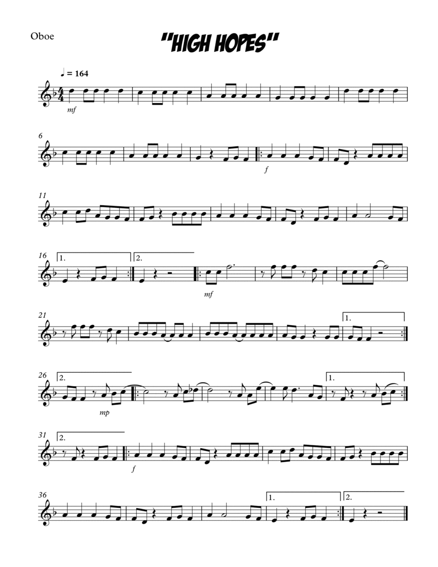 High Hopes (arr. SongBird Music)