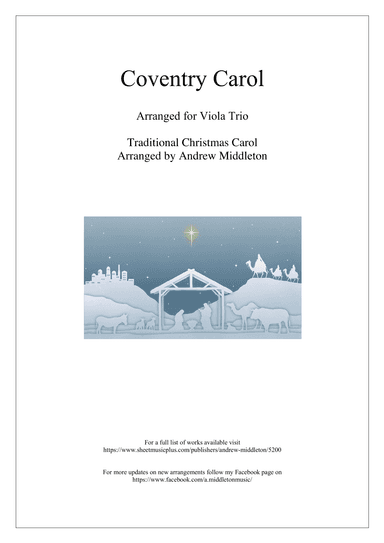 Coventry Carol arranged for Viola Trio (arr. Andrew Middleton)