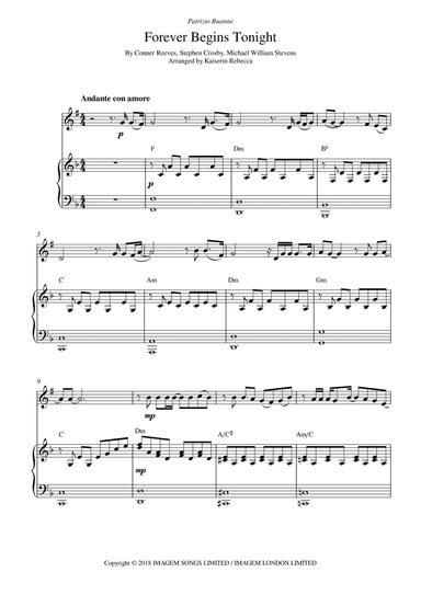 Forever Begins Tonight (arr. Kaiserin Rebecca)
