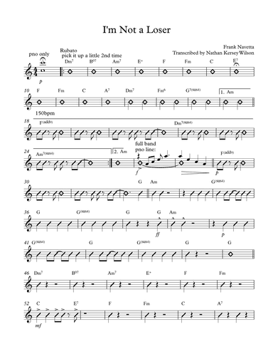 I'm Not A Loser (arr. Nathan Kersey-Wilson)