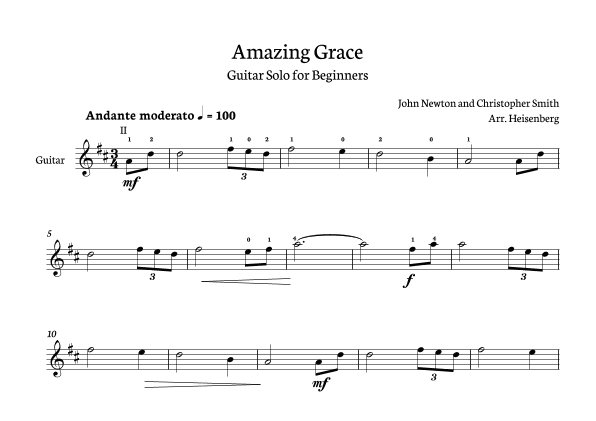 Amazing Grace (arr. Heisenberg and Christopher Smith)