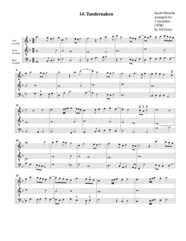 t'Andernaken (arrangement for 3 recorders) (arr. Gil Garty)