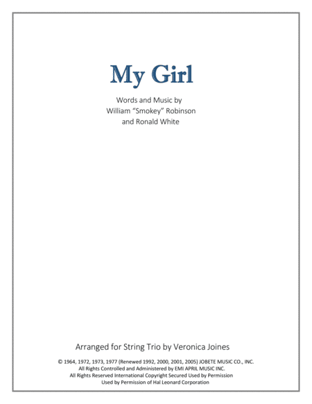 My Girl (arr. Veronica Joines)
