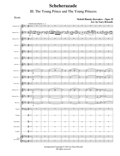 Scheherazade - Mvt III - The Young Prince and The Young Princess (arr. Gary Bricault)