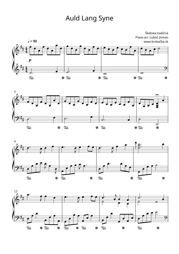 Auld Lang Syne (arr. Lubos Zeman)