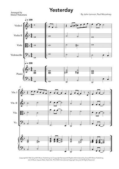 Yesterday (arr. Daniel Nakamura)