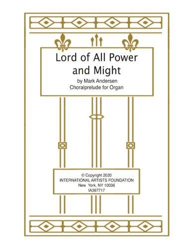 Lord of All Power and Might  organ solo