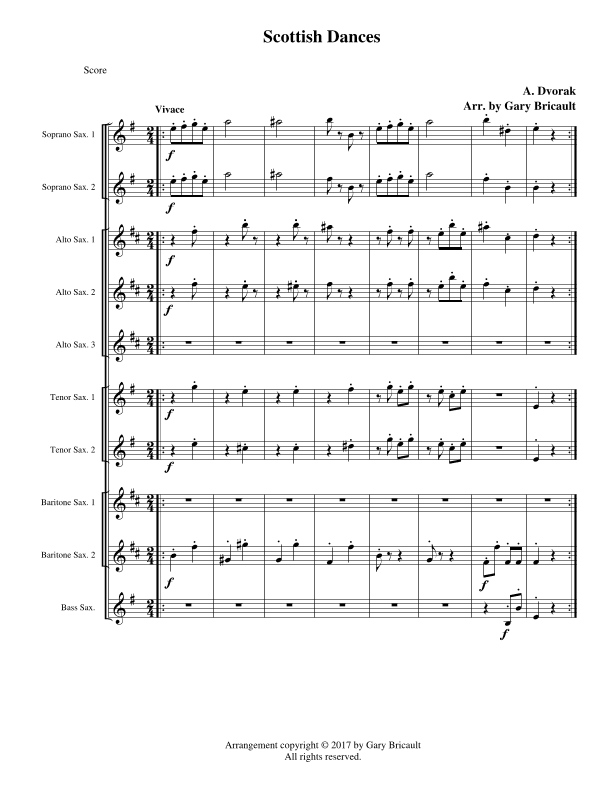 Scottish Dances - Opus 44 (arr. Gary Bricault)