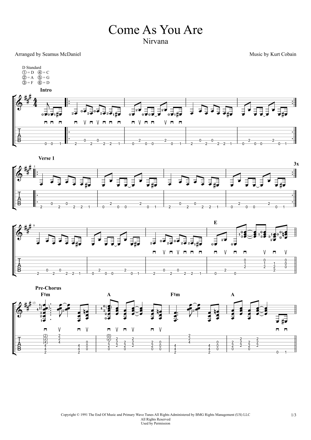 Come As You Are (arr. Seamus McDaniel)