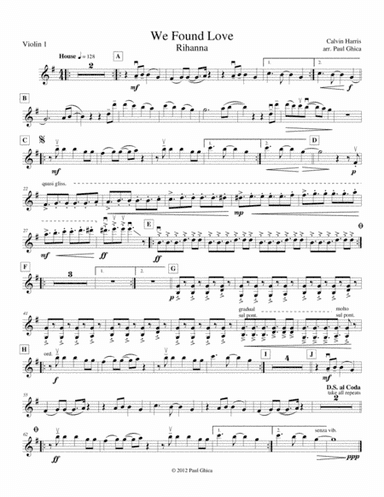 We Found Love (arr. pop4strings.com)