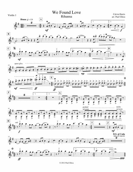 We Found Love (arr. pop4strings.com)