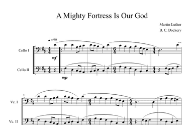A Mighty Fortress is Our God (Cello Duet) (arr. B. C. Dockery)