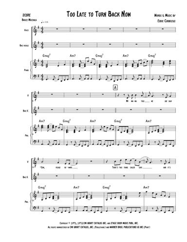 Too Late To Turn Back Now (arr. Bruce Muckala)