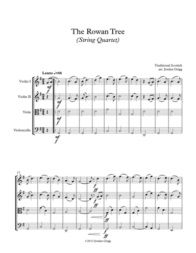 The Rowan Tree (String Quartet) (arr. Jordan Grigg)