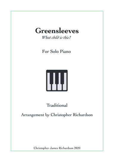 Greensleeves - Piano Solo (arr. Christopher Richardson)