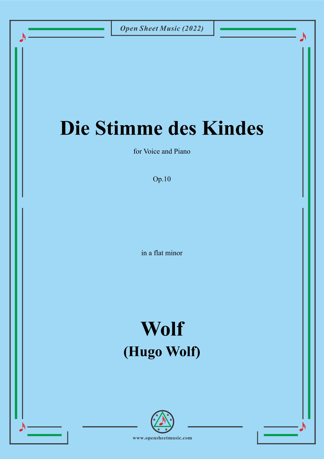 Wolf-Die Stimme des Kindes,in a flat minor,Op.10(IHW 39) (arr. OSM Press)