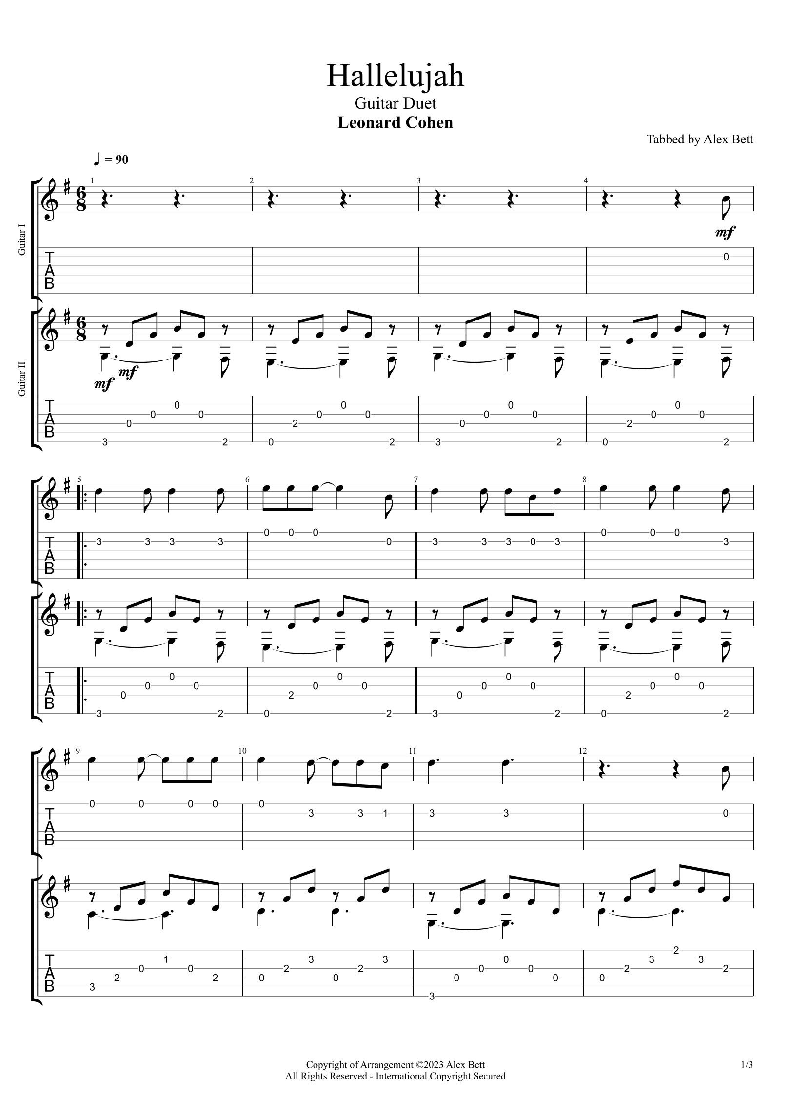 Hallelujah (arr. Alex Bett)