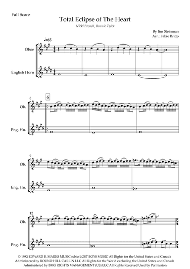 Total Eclipse Of The Heart (arr. Fabio Britto)