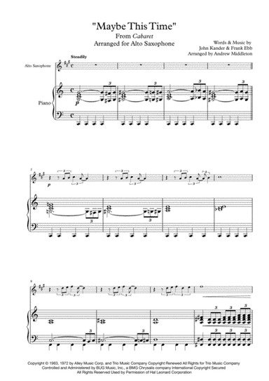Maybe This Time (arr. Andrew Middleton)