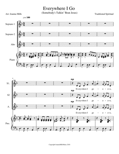 Everywhere I Go (Somebody's Talkin' 'Bout Jesus) (arr. Joanna Mills)