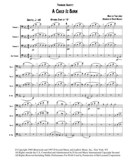 A Child Is Born (arr. Roger Wallace)