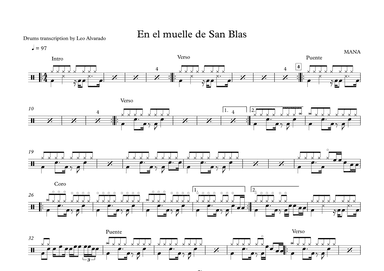 En El Muelle De San Blas (arr. Drum Transcription: Leo Alvarado)
