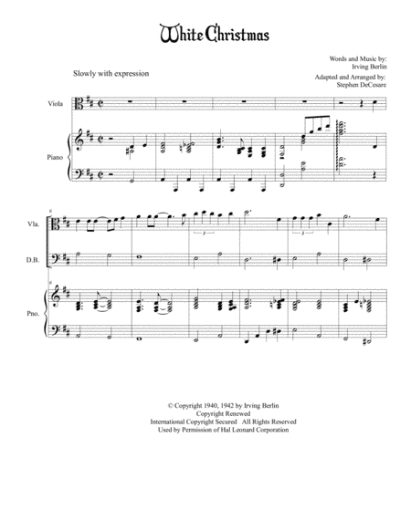 White Christmas (arr. Stephen DeCesare)