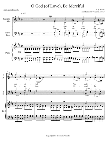 O God (of Love), Be Merciful (SATB & Piano) (arr. Thomas R. Vozzella)