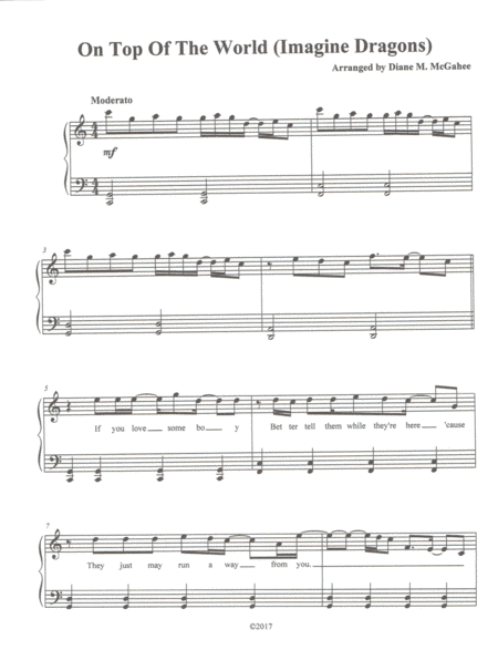 On Top Of The World (arr. Diane M. McGahee)