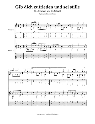 Gib dich zufrieden und sei stille (Be Content and Be Silent) (arr. Mark Phillips)