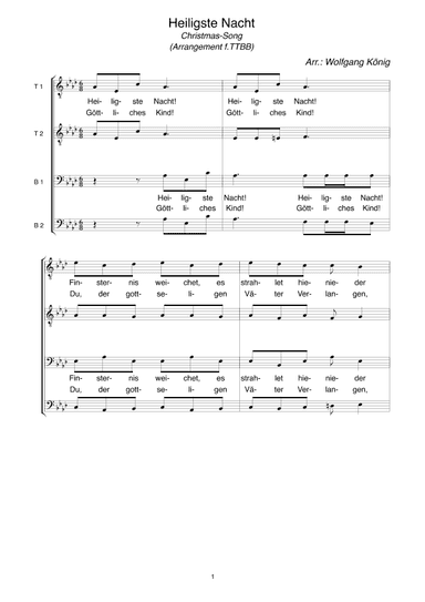 Heiligste Nacht (arr. Wolfgang König)