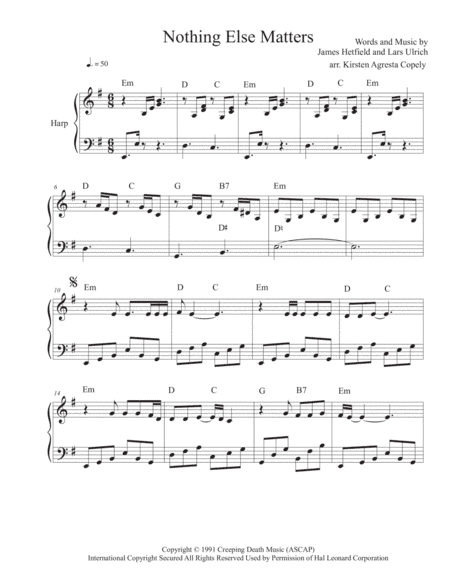 Nothing Else Matters (arr. Kirsten Agresta Copely)