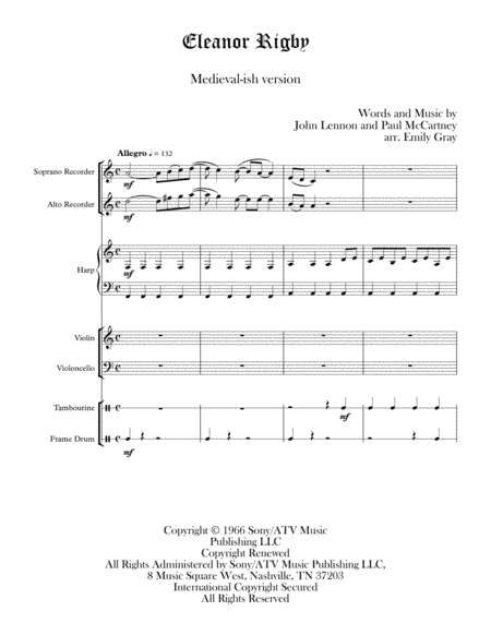 Eleanor Rigby (arr. Emily Gray)