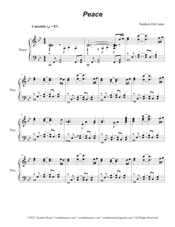 Peace (Piano solo)