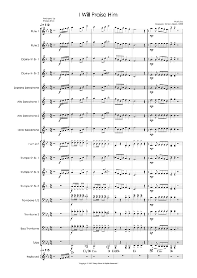 I Will Praise Him (Eu Te Louvo) (arr. Thiago Silva)