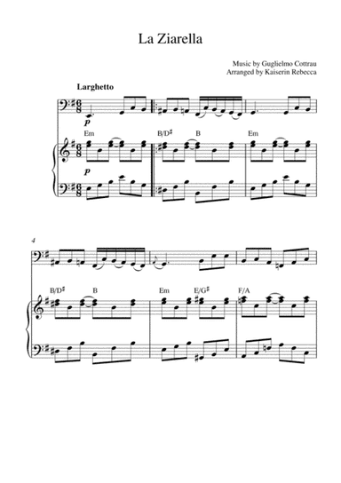 La Ziarella (cello solo and piano accompaniment) (arr. Kaiserin Rebecca)