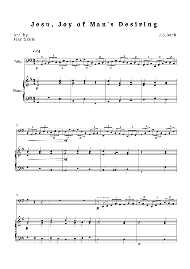Jesu, Joy of Man's Desiring (arr. Jean Szulc)