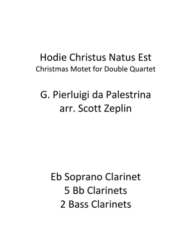 Hodie Christus Natus Est (arr. Scott Zeplin)