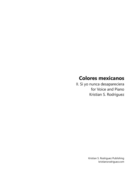 Si yo nunca desapareciera (HIGH VOICE)