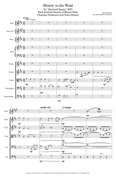 Blowin' In The Wind (arr. John Maclane Schirard)