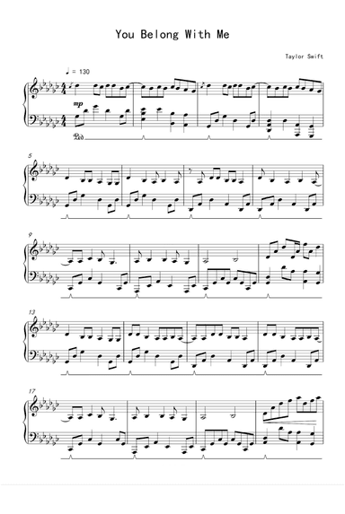 You Belong With Me (arr. Taylor Swift)