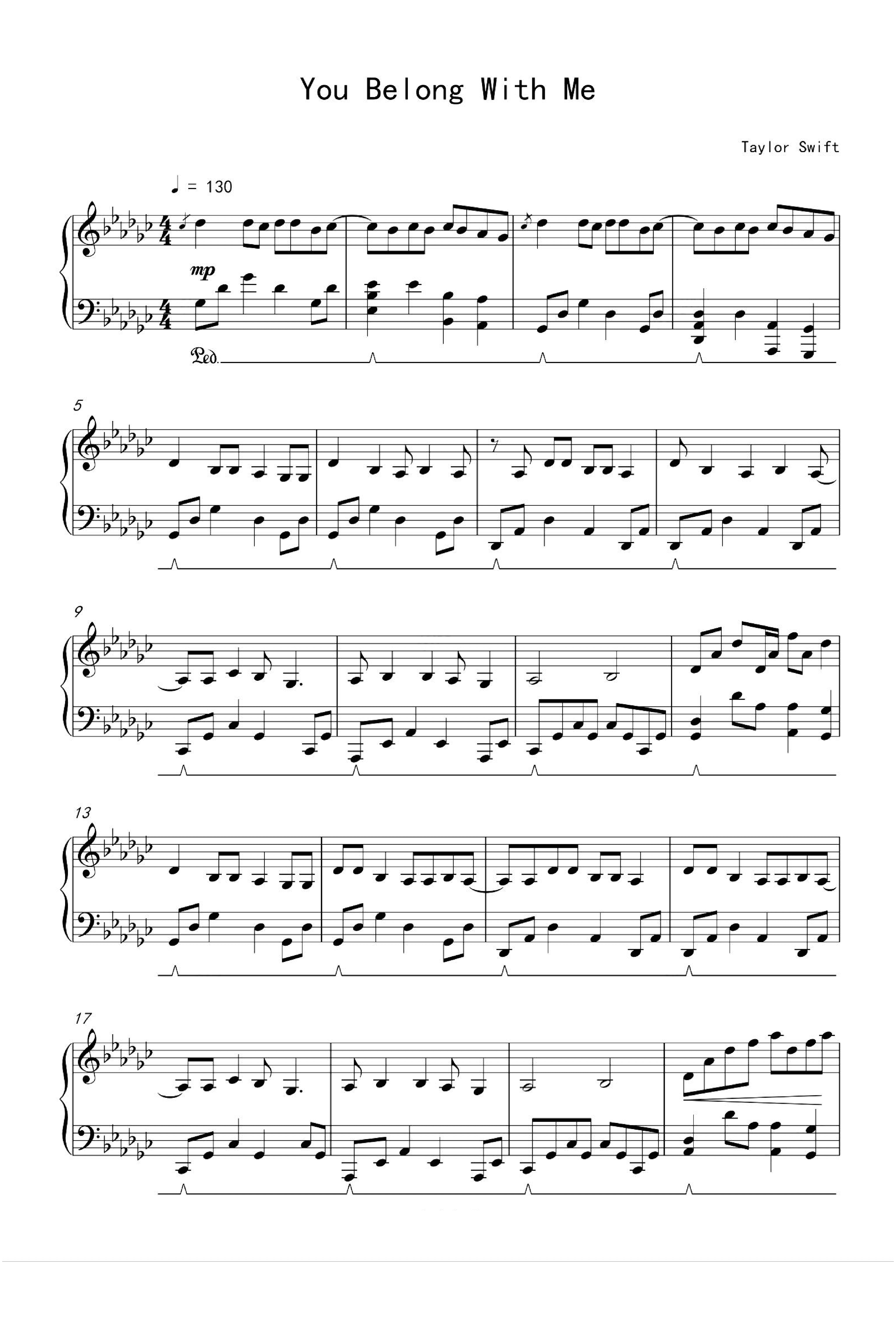 You Belong With Me (arr. Taylor Swift)
