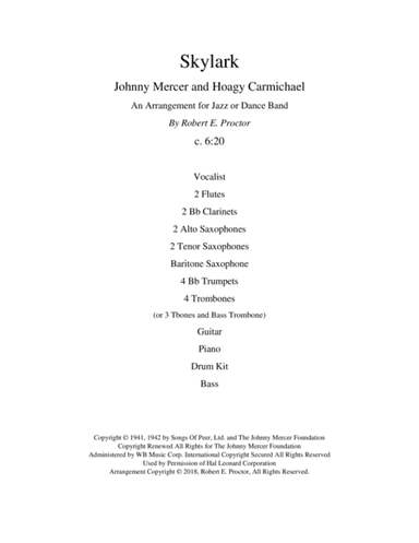 Skylark (arr. Robert E. Proctor)