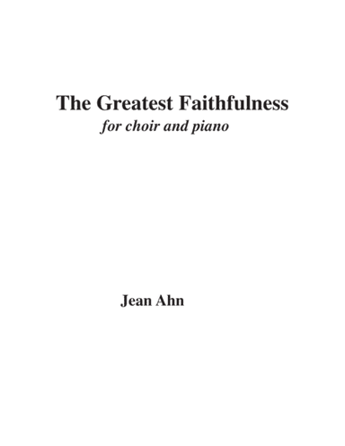 The Greatest Faithfulness