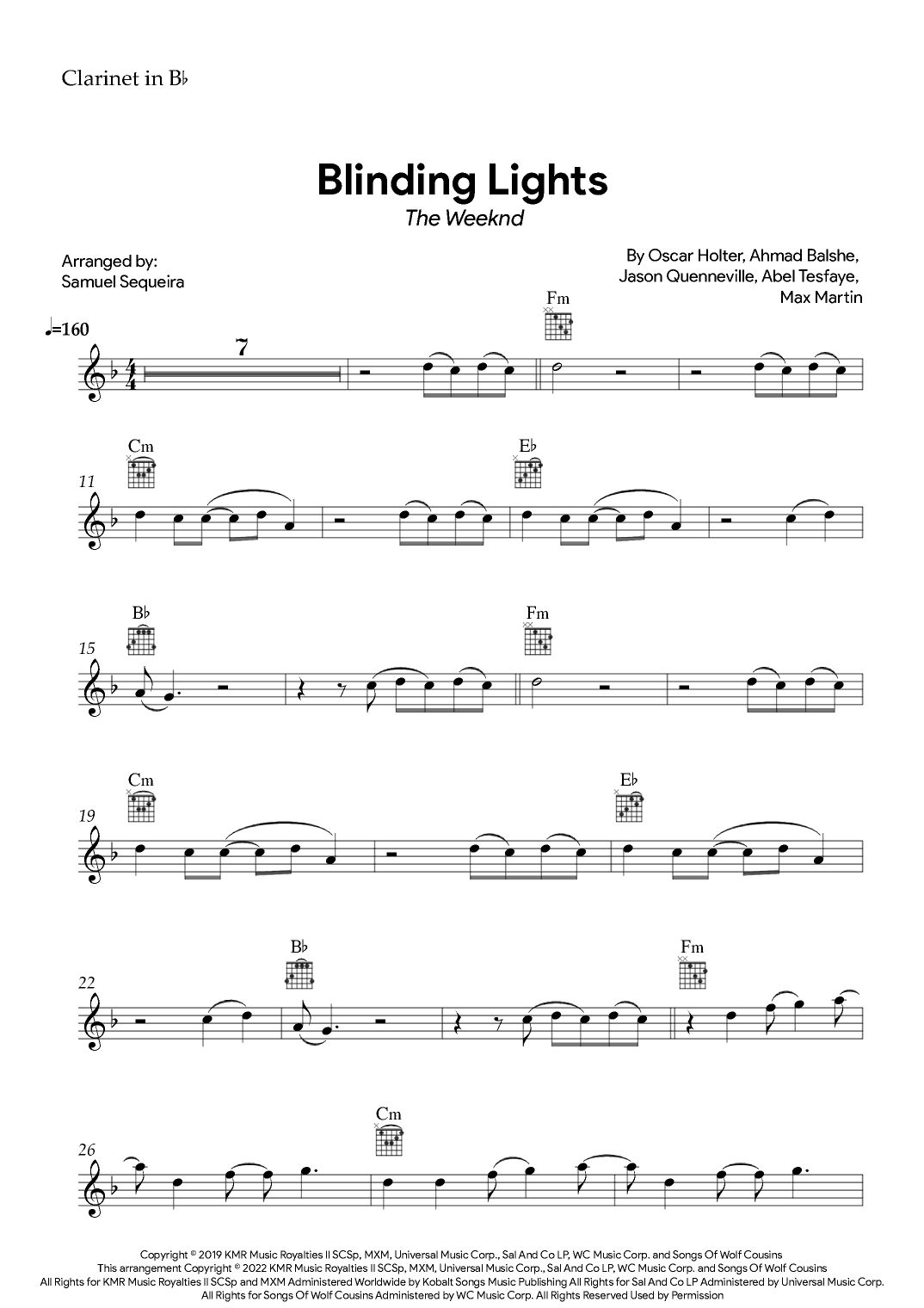 Blinding Lights (arr. Samuel Sequeira)