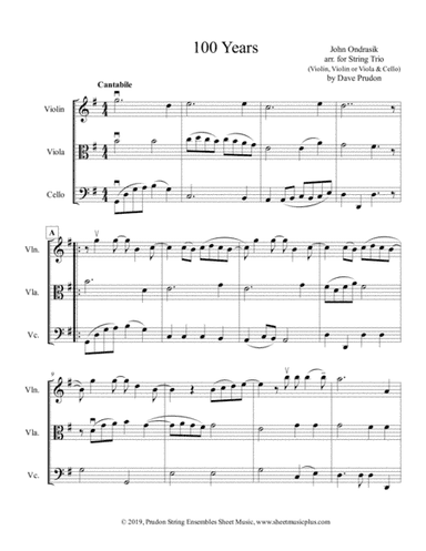 100 Years (arr. Dave Prudon)